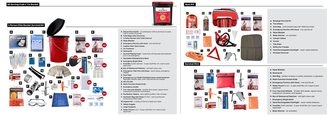 Hydra Family Survival Bundle includes 56 Grab n Go Meals               (4 People, 7 Days)